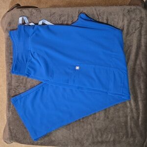 Women's Figs scrub pants, M, royal blue